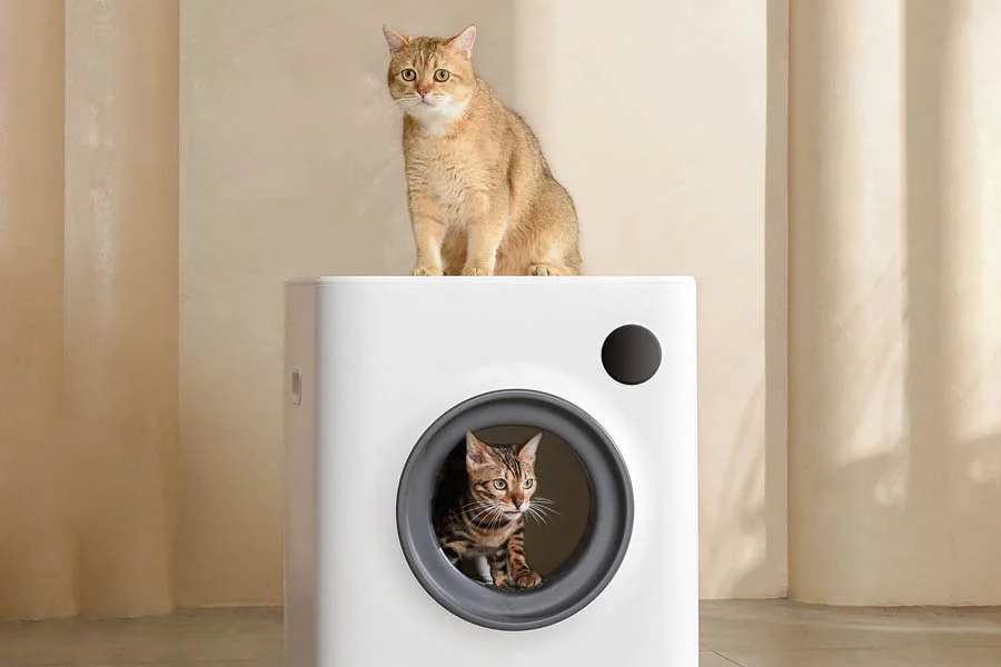 rotating cat litter box