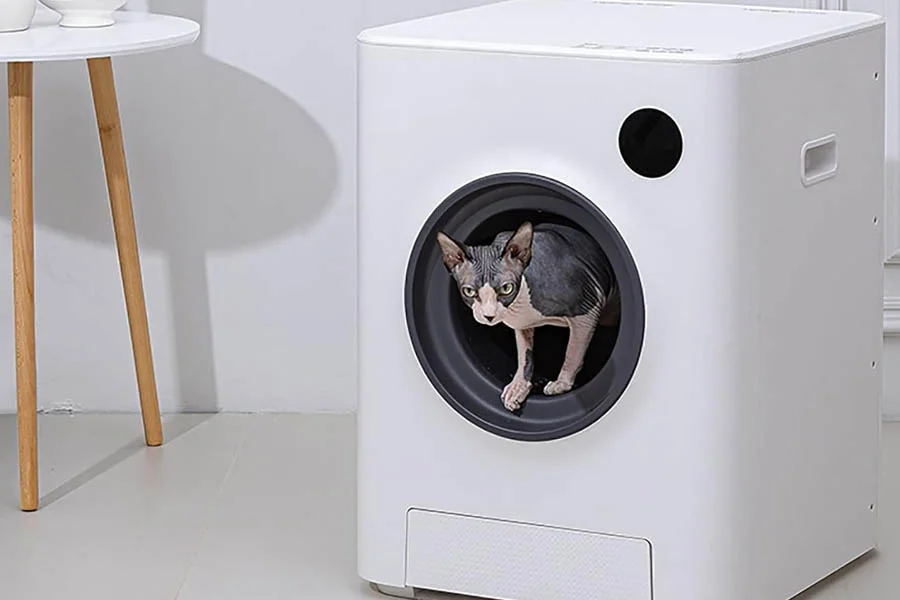 rotating cat litter box