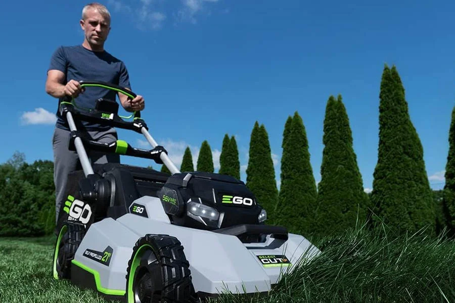 lithium ion battery powered lawn mowers