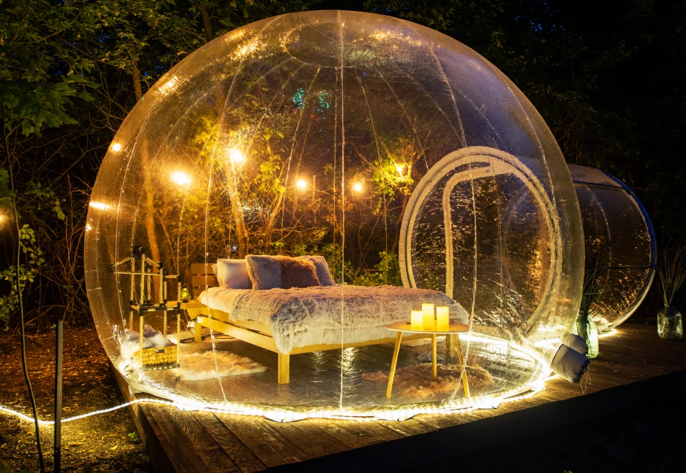 outside bubble tent