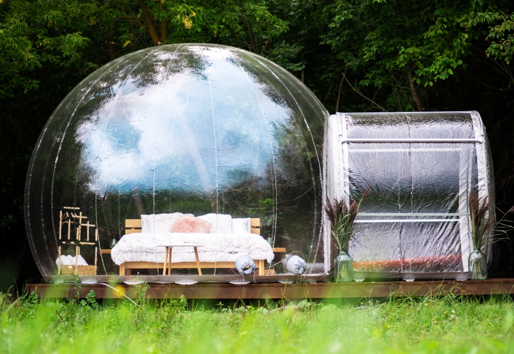 luxurious outdoor single tunnel inflatable bubble tent